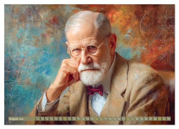 Produktbild: Mystiker und Denker - Bekannte Gesichter der Vergangenheit (hochwertiger Premium Wandkalender 2026 DIN A2 quer), Kunstdruck in Hochglanz