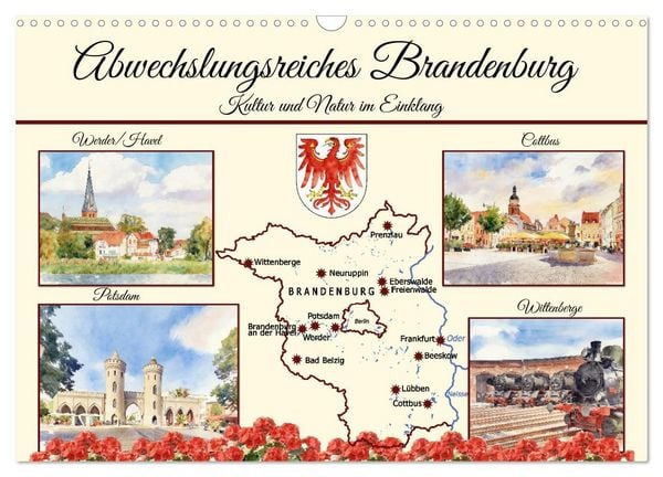 Produktbild: Abwechslungsreiches Brandenburg (Wandkalender 2027 DIN A3 quer), CALVENDO Monatskalender