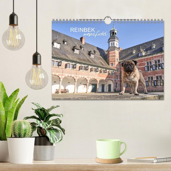 Produktbild: Reinbek mopsfidel (Wandkalender 2026 DIN A4 quer), CALVENDO Monatskalender