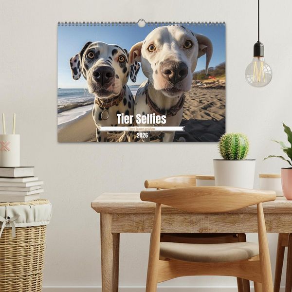 Produktbild: Tier Selfies (Wandkalender 2026 DIN A3 quer), CALVENDO Monatskalender