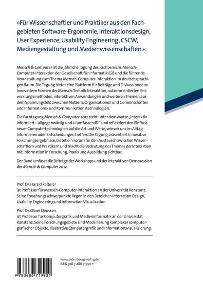 Produktbild: Mensch & Computer 2012 - Workshopband