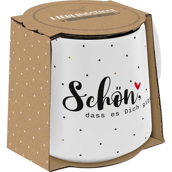 Produktbild: GRUSS & CO Tasse Konisch, Motiv "Sch&ouml;n, dass es dich gibt!"