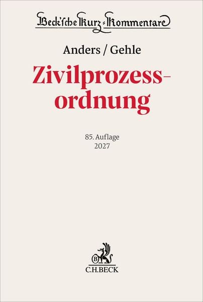 Produktbild: Zivilprozessordnung. ZPO