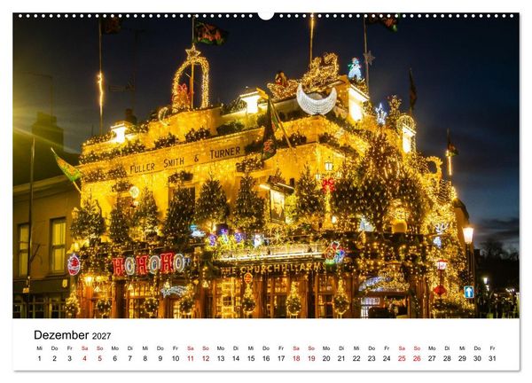 Produktbild: London, bunt und sch&ouml;n! (hochwertiger Premium Wandkalender 2027 DIN A2 quer), Kunstdruck in Hochglanz