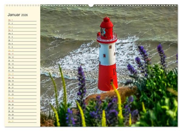 Produktbild: Leuchtt&uuml;rme - maritime Wegweiser weltweit (Wandkalender 2026 DIN A2 quer), CALVENDO Monatskalender