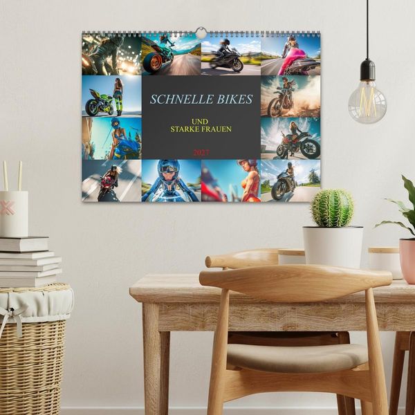 Produktbild: Schnelle Bikes und Starke Frauen (Wandkalender 2027 DIN A3 quer), CALVENDO Monatskalender