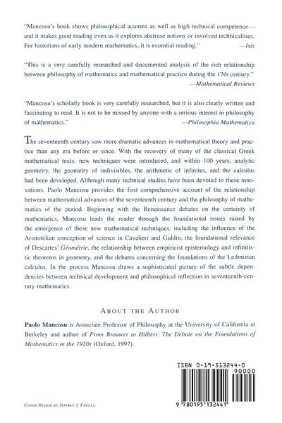 Produktbild: Philosophy of Mathematics and Mathematical Practice in the Seventeenth Century