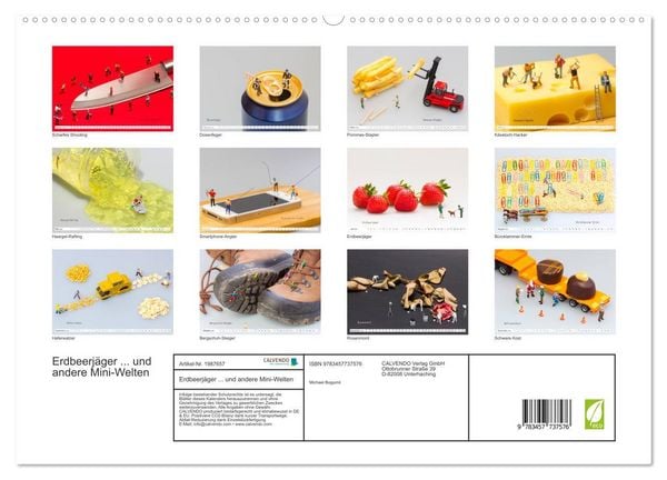 Produktbild: Erdbeerj&auml;ger ... und andere Mini-Welten (hochwertiger Premium Wandkalender 2026 DIN A2 quer), Kunstdruck in Hochglanz