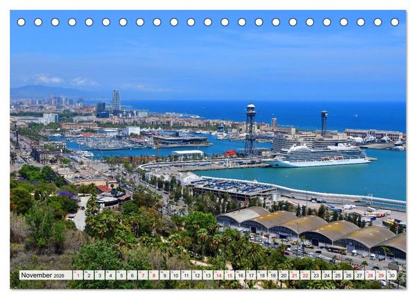 Produktbild: BARCELONA, Traumziel am Mittelmeer (Tischkalender 2026 DIN A5 quer), CALVENDO Monatskalender