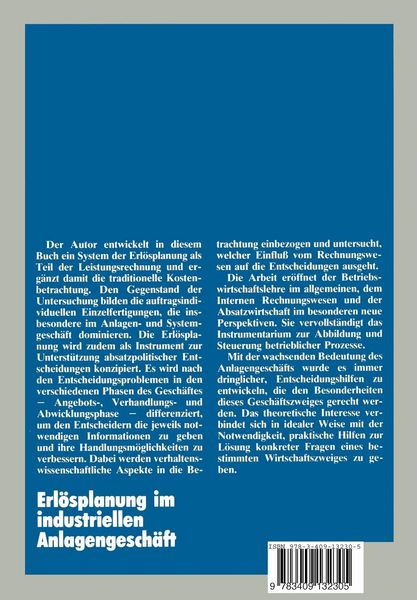 Produktbild: Erl&ouml;splanung im industriellen Anlagengesch&auml;ft