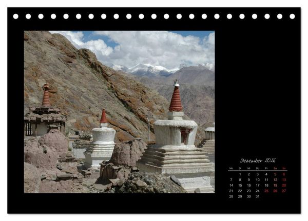 Produktbild: Ladakh, Berge und Spruchweisheiten (Tischkalender 2026 DIN A5 quer), CALVENDO Monatskalender