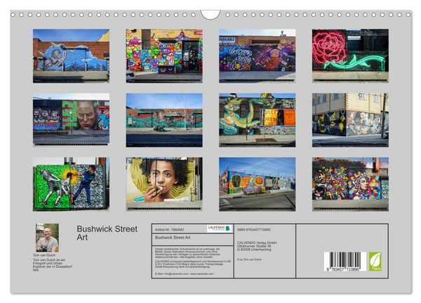 Produktbild: Bushwick Street Art (Wandkalender 2026 DIN A3 quer), CALVENDO Monatskalender