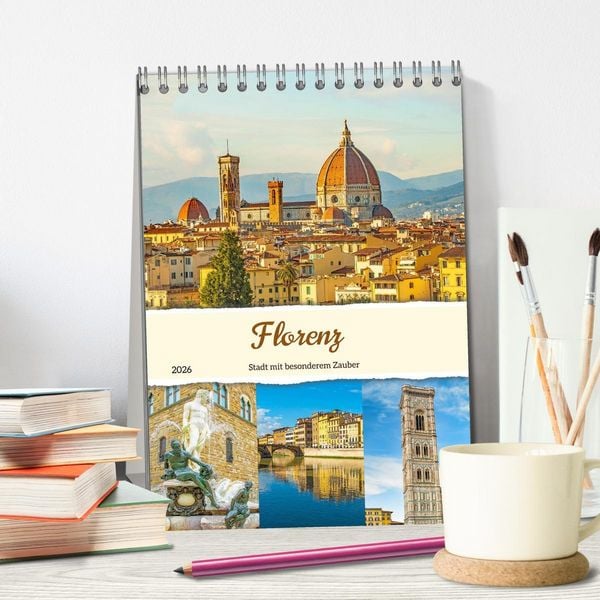 Produktbild: Florenz - Stadt mit besonderem Zauber (Tischkalender 2026 DIN A5 hoch), CALVENDO Monatskalender