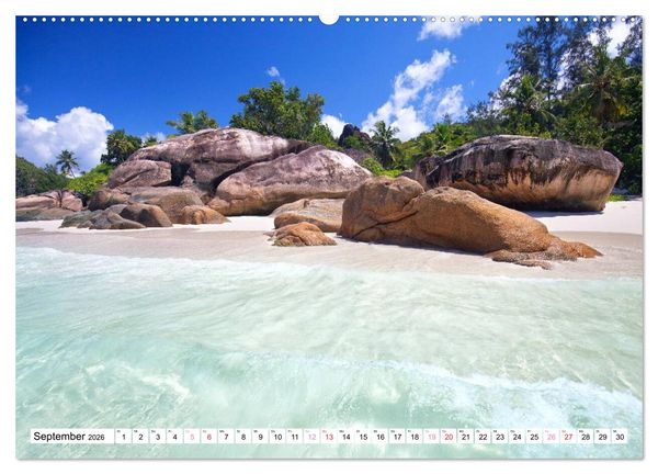 Produktbild: Seychellen Strandfeeling (hochwertiger Premium Wandkalender 2026 DIN A2 quer), Kunstdruck in Hochglanz