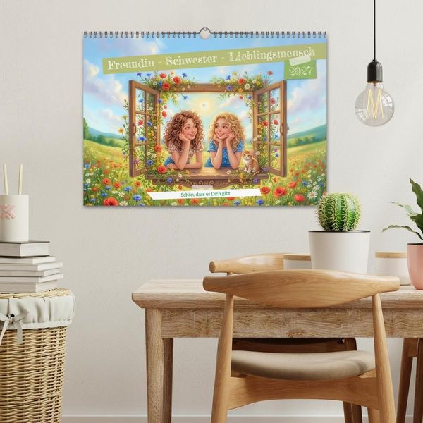 Produktbild: Freundin - Schwester - Lieblingsmensch (Wandkalender 2027 DIN A3 quer), CALVENDO Monatskalender