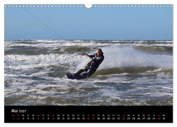 Produktbild: Kitesurfen &ndash; Faszination auf dem Wasser (Wandkalender 2027 DIN A3 quer), CALVENDO Monatskalender