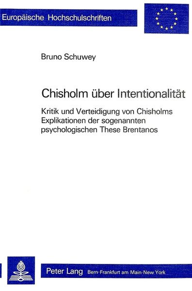 Produktbild: Roderick M. Chisholm &uuml;ber Intentionalit&auml;t