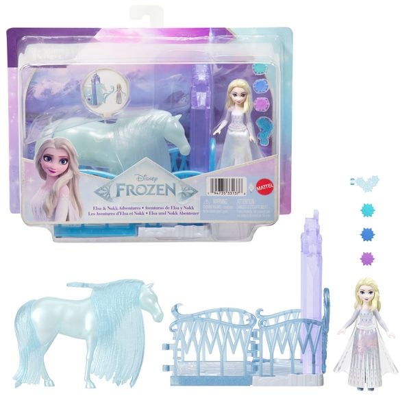 Produktbild: Disney Princess Disney &bdquo;Die Eisk&ouml;nigin&ldquo; Storytime Stackers Set mit kleiner Puppe, Pferd oder Begleiter und Zubeh&ouml;rteilen