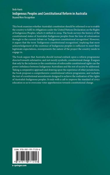 Produktbild: Indigenous Peoples and Constitutional Reform in Australia