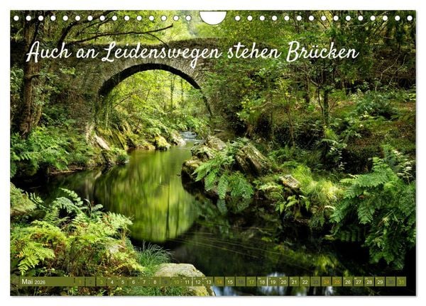 Produktbild: Innehalten in der Trauer - begleitet mit Gedanken (Wandkalender 2026 DIN A4 quer), CALVENDO Monatskalender