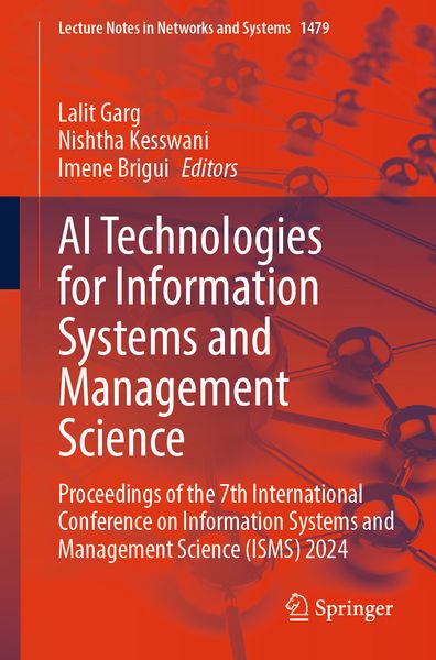 Produktbild: AI Technologies for Information Systems and Management Science