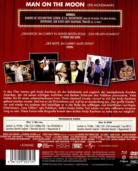 Produktbild: Man on the Moon - Der Mondmann - Mediabook - Limited Edition (+ DVD)