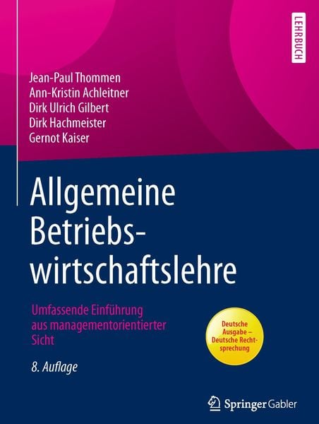 Produktbild: Allgemeine Betriebswirtschaftslehre