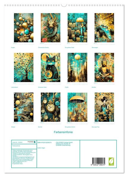Produktbild: Farbensinfonie (hochwertiger Premium Wandkalender 2026 DIN A2 hoch), Kunstdruck in Hochglanz