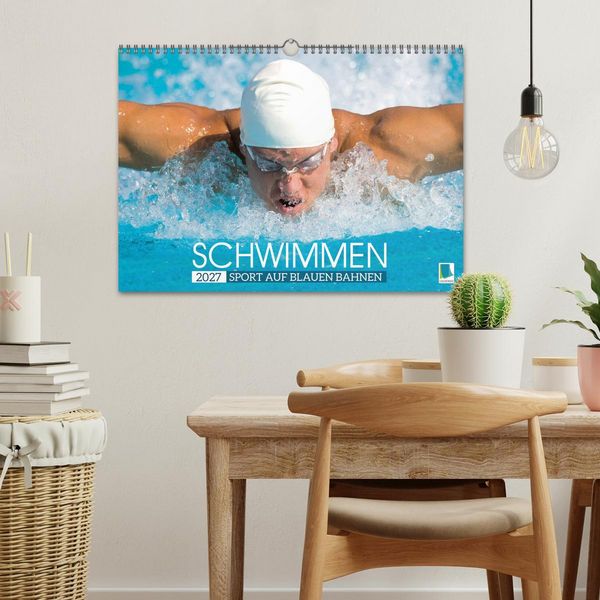 Produktbild: Schwimmen: Sport auf blauen Bahnen (Wandkalender 2027 DIN A3 quer), CALVENDO Monatskalender