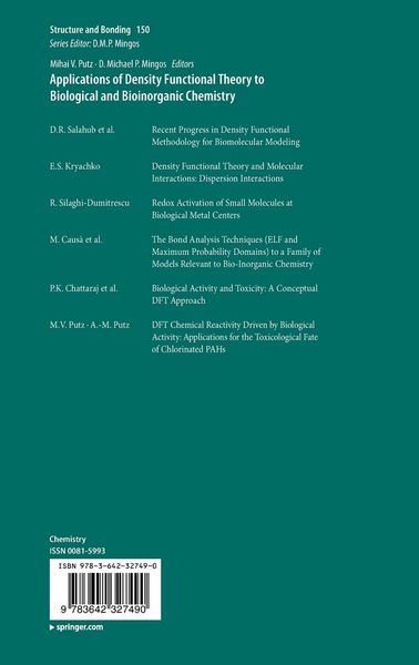 Produktbild: Applications of Density Functional Theory to Biological and Bioinorganic Chemistry