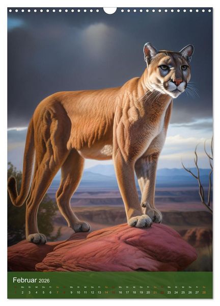 Produktbild: Wilde Raubkatzen (Wandkalender 2026 DIN A3 hoch), CALVENDO Monatskalender