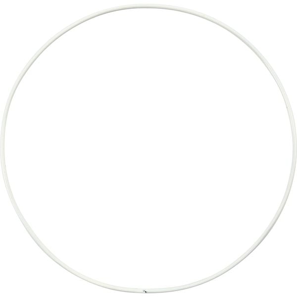 Produktbild: Creativ Company Ring aus Metalldraht, D 15 cm, Dicke 2 mm, Wei&szlig;, 10 Stk