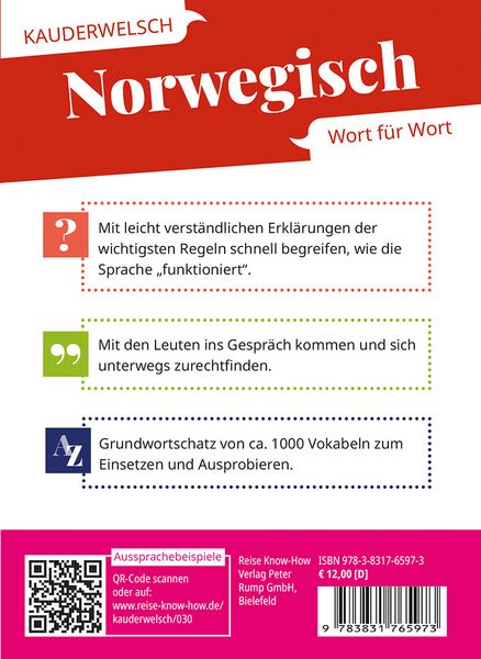 Produktbild: Reise Know-How Sprachf&uuml;hrer Norwegisch - Wort f&uuml;r Wort