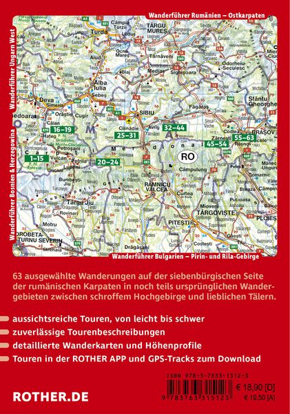 Produktbild: ROTHER Wanderf&uuml;hrer Rum&auml;nien: S&uuml;dkarpaten. 63 Wanderungen und Mehrtagestouren durch die Berglandschaften Siebenb&uuml;rgens