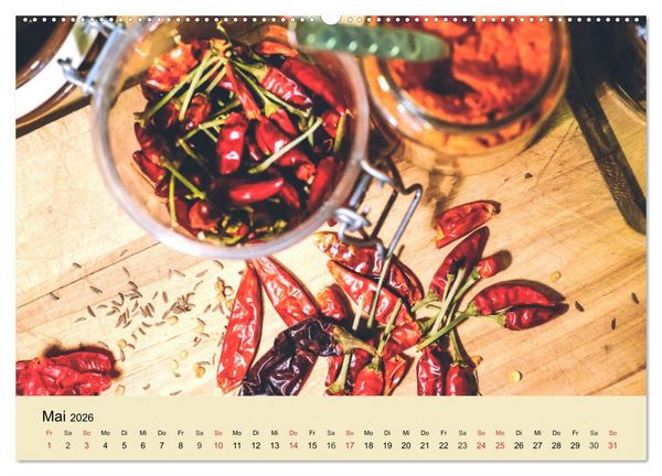 Produktbild: Aromatische Gew&uuml;rze. Die himmlischen Kostbarkeiten aus aller Welt (hochwertiger Premium Wandkalender 2026 DIN A2 quer), Kunstdruck in Hochglanz