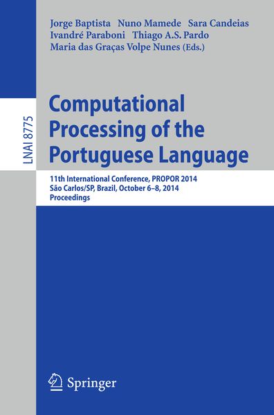 Produktbild: Computational Processing of the Portuguese Language