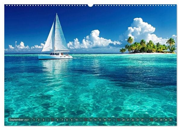 Produktbild: SEGELN - unterwegs mit dem Wind (Wandkalender 2027 DIN A2 quer), CALVENDO Monatskalender