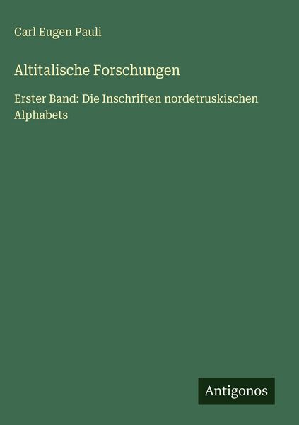 Produktbild: Altitalische Forschungen