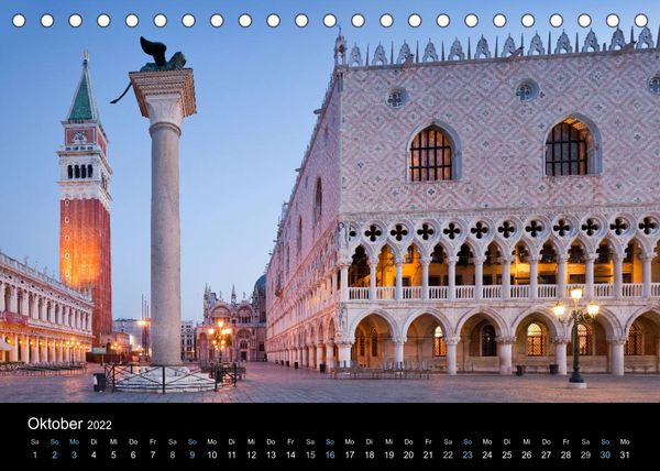 Produktbild: Venedig bei Nacht 2022 (Tischkalender 2022 DIN A5 quer)