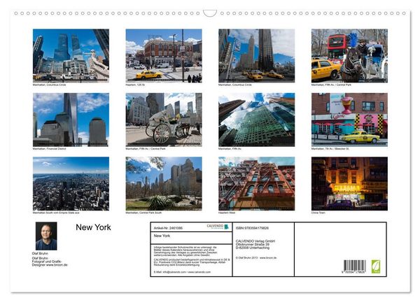 Produktbild: New York (Wandkalender 2027 DIN A2 quer), CALVENDO Monatskalender