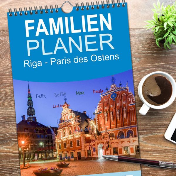Produktbild: Familienplaner 2026 - Riga - Paris des Ostens mit 5 Spalten (Wandkalender, 21 x 45 cm) CALVENDO