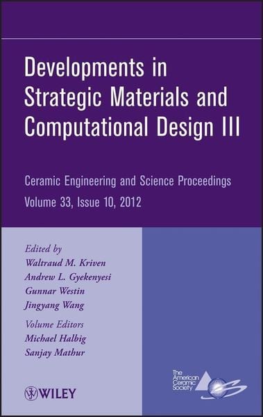 Produktbild: Developments in Strategic Materials and Computational Design III, Volume 33, Issue 10