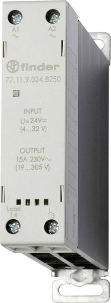Produktbild: Finder Halbleiterrelais 77.11.9.024.8250 15 A Schaltspannung (max.): 305 V/AC Nullspannungsschaltend 1 St.