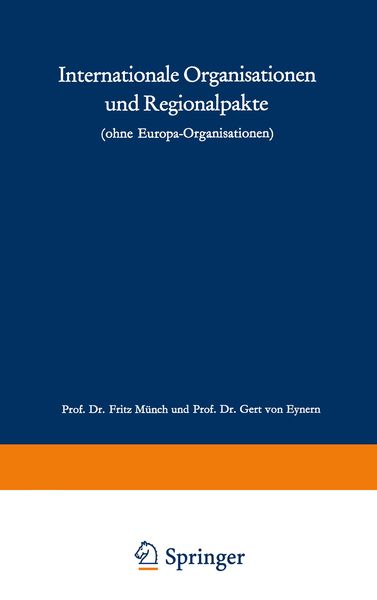 Produktbild: Internationale Organisationen und Regionalpakte