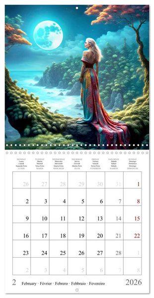 Produktbild: Nuits exotiques (Calendrier mural carr&eacute; 2026 30x30 cm) Calendrier double avec une page pour vos prises de notes