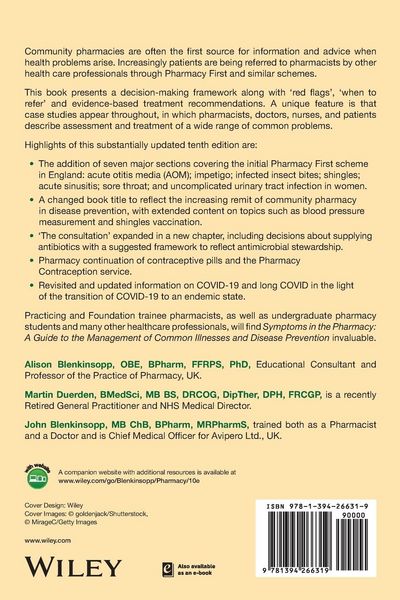 Produktbild: Symptoms in the Pharmacy: A Guide to the Managemen t of Common Illnesses and Disease Prevention