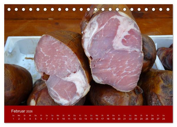 Produktbild: Schinken und Wurst (Tischkalender 2026 DIN A5 quer), CALVENDO Monatskalender