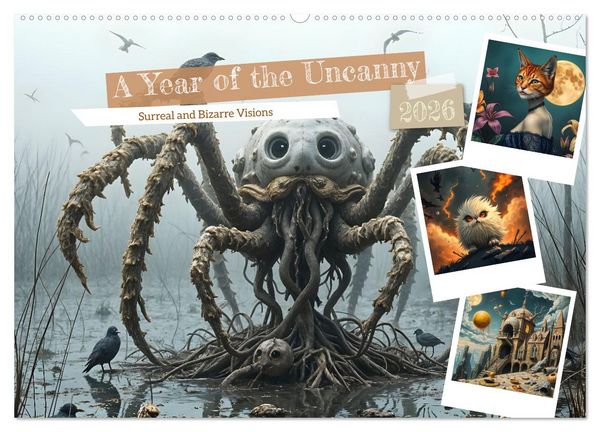 A Year of the Uncanny (Wall Calendar 2026 DIN A2 landscape), CALVENDO 12 Month Wall Calendar