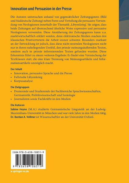 Produktbild: Innovation und Persuasion in der Presse