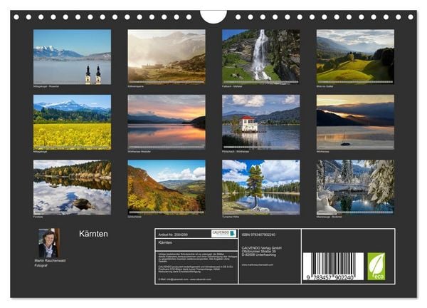 Produktbild: K&auml;rnten (Wandkalender 2026 DIN A4 quer), CALVENDO Monatskalender